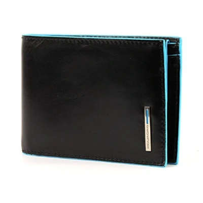 Afbeelding van Piquadro Blue Square Men&#039;s Wallet With Coin Pocket Black