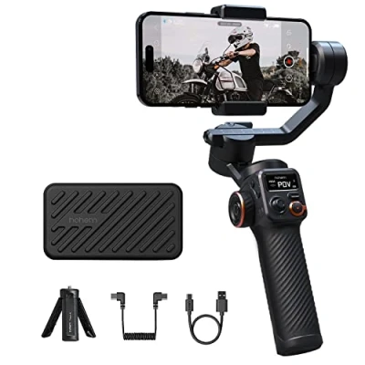 Afbeelding van hohem iSteady M6 stabilisator voor smartphone, 3 assige mobiele telefoon, Gimbal ingebouwd OLED display, 400 g, Payload Reverse Charging Android en iPhone met inceptie Motion Timelapse