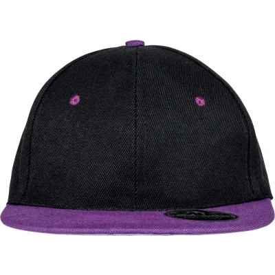 Afbeelding van Result Bronx Original Flat Peak Snapback Dual Colour Cap RC082X BLACK / PURPLE