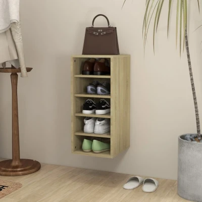 Afbeelding van Schoenenkast 31,5x35x70 cm spaanplaat sonoma eikenkleurig