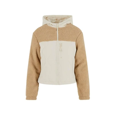 Afbeelding van Urban Classics Sherpa Crinkle Nylon Mix Jacket L Beige/Beige
