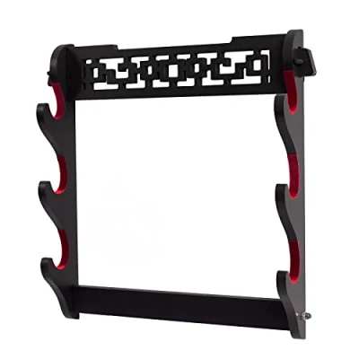 Afbeelding van FOXSMZZ Zwaard muurbeugel 3 niveaus Katana Wakizashi Tanto display standaard vijf lagen