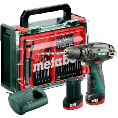 Afbeelding van Metabo PowerMaxx SB Basic Set 600385710 Accu slagmoersleutel 34 Nm 18 V Aantal meegeleverde accus: 2 LiHD Brushless, Incl. koffer, accus, lader,
