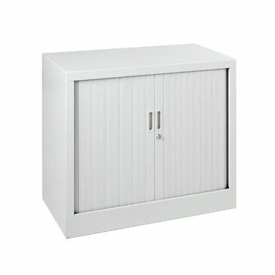 Afbeelding van Stalen roldeurkast 69x80x43cm topblad Beuken framekleur Antraciet (Ral 7016)