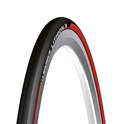 Afbeelding van Michelin Buitenband Lithion 28 X 1.00 (25 622) Vouw Zwart/rood