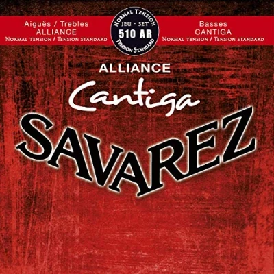 Afbeelding van Savarez Cantiga 510 AR normal tension Nylon, Bässe verzilvert Klassieke gitaarsnaren