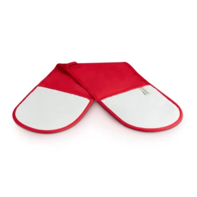 Afbeelding van Le Creuset Dubbele Ovenwant Van Textiel In Kersenrood