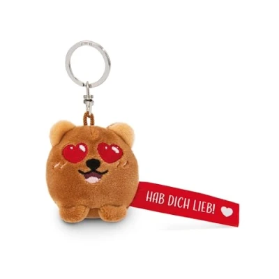 Afbeelding van NICI 62040 Hab Dich liebe beer sleutelhanger 5 cm bruin trouwe metgezel voor rugzak handtas groot en klein