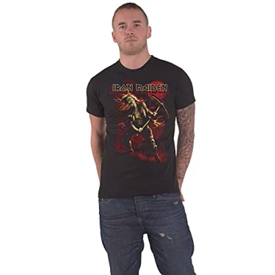Afbeelding van Iron Maiden Benjamin Breeg Red Graphic Heren T shirt L Zwart