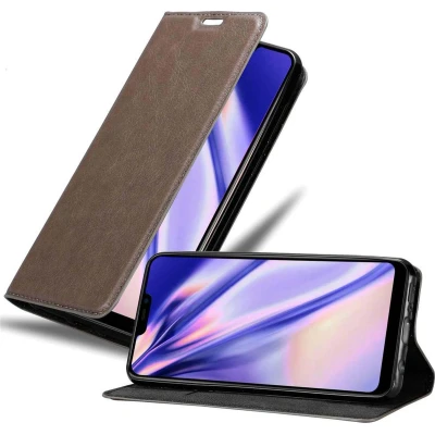 Afbeelding van Cadorabo Hoesje geschikt voor Vivo Y81i in KOFFIE BRUIN Beschermhoes met magnetische sluiting, standfunctie en kaartvakje Book Case Cover Etui