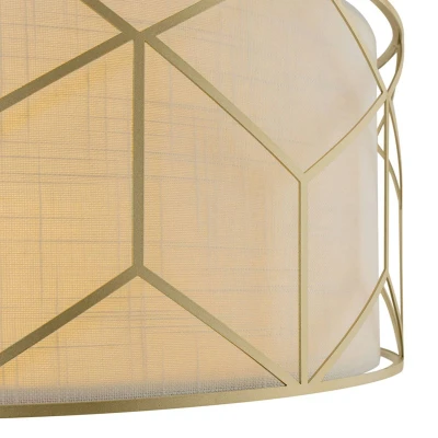 Afbeelding van Maytoni hanglamp Messina, Ø 45 cm, beige, linnen