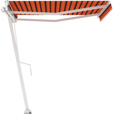 Afbeelding van vidaXL Luifel vrijstaand handmatig uittrekbaar 350x250 cm oranje bruin