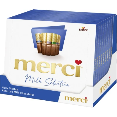 Afbeelding van Merci Melkchocolade 250 gr 10 stuks