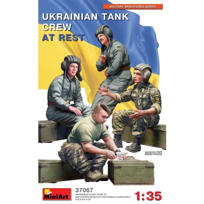 Afbeelding van 1:35 MiniArt 37067 Ukrainian Tank Crew at Rest Plastic Modelbouwpakket