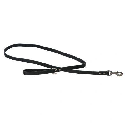 Afbeelding van Adori Looplijn Vetleder Met Print Hondenriem 180x1.8 cm Zwart M/L