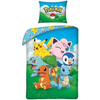 Afbeelding van Pokémon Dekbedovertrek Family Eenpersoons 140 x 200 cm Katoen