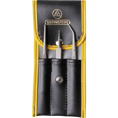 Afbeelding van Bernstein Tools for Electronics 5 030 Pincetset 3 delig Super Spits, Stomp, gebogen, fijn