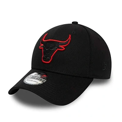 Afbeelding van New Era Chicago Bulls Black Base 39thirty Stretch Cap S M (6 3/8 7 1/4)