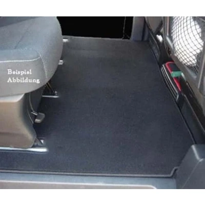 Afbeelding van Vloermatten voor Mercedes Vito V klasse W447 (vanaf 2014) 1e rij stoelen velours automatten pasvorm 3 + 4 rails zwart