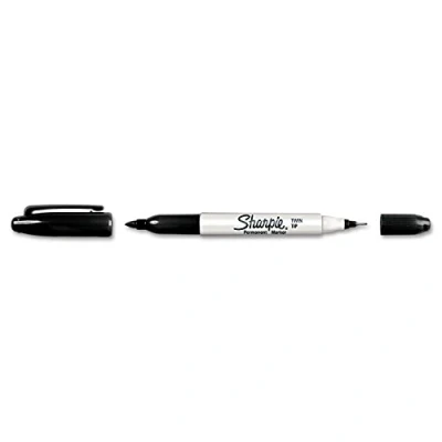 Afbeelding van Sharpie Permanente marker met dubbele punt, ronde punt en ultradunne zwart (32201)