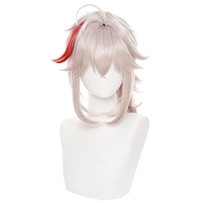 Afbeelding van HIROAKIYA Kazuha Wig, Genshin Impact Cosplay Pruik met Cap