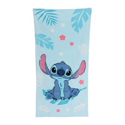 Afbeelding van Stitch strandlaken lichtblauw 70 x 140 cm Katoen