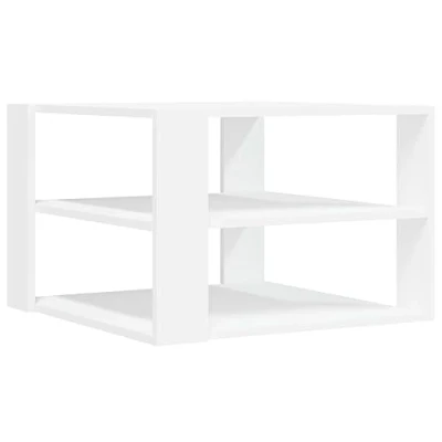 Image de vidaXL Table basse blanc 59,5x59,5x40 cm bois d&#039;ingénierie834245
