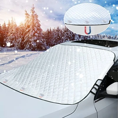 Afbeelding van Auto voorruit, voorruit zonnescherm, UV bescherming voor zomer, zon, stof, sneeuw, ijs, vorst, 193 * 126cm