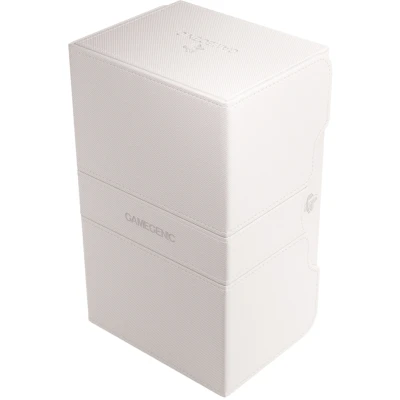 Afbeelding van Stronghold 200+ XL Convertible Deck Box Dubbele mouwen Kaartspelbescherming met accessoirelade Nexofyber oppervlak geschikt voor maximaal 200 kaarten kleur wit Gemaakt door Gamegenic
