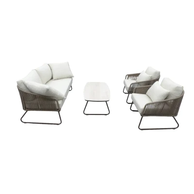 Afbeelding van Calera 4 piece loungeset aluminium bronze/belt toffee/wool white AW Yoi