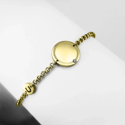 Image de Ponytail&amp;Co Bracelet avec pièce porte bonheur &amp; fer à cheval Or