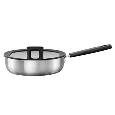 Afbeelding van Fiskars Hard Face roestvrijstalen stoofpan 26 cm, Pan + steelpan, Zwart