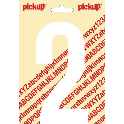 Afbeelding van Plakcijfer Nobel 150mm wit 2 Pickup