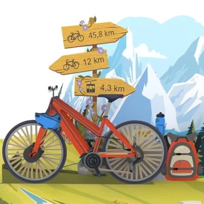 Afbeelding van MOKIO® Pop upkaart fiets 3D wenskaart voor verjaardag, als verjaardagskaart of voucher een fietstocht