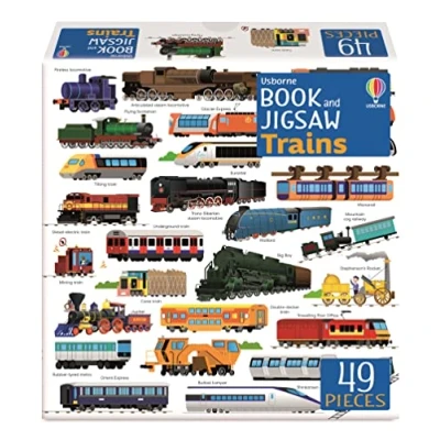 Afbeelding van Usborne Book and Jigsaw Trains
