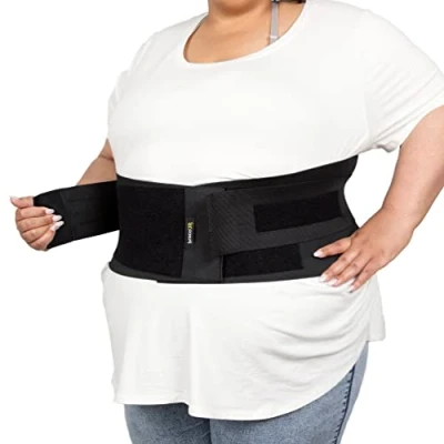 Afbeelding van BraceUP extra grote rugbrace voor vrouwen en mannen van 3XL tot 5XL, brede lendensteun met riemen compressies (4XL 157 188 cm)