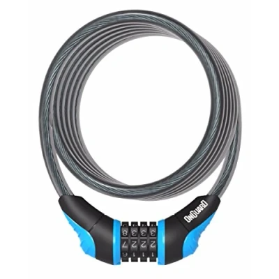 Afbeelding van Onguard Kabelslot Coil Neon Combo 180 Cm X 12 Mm Zwart/blauw