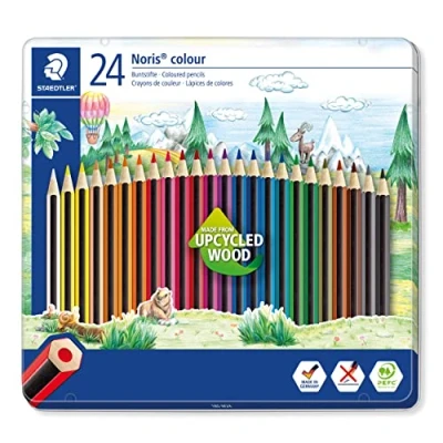 Afbeelding van Staedler Kleurpotloden Noris Colour, Metalen Doos 24 Stuks Kleurpotlood