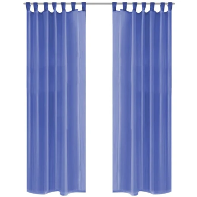 Afbeelding van Gordijnen voile 140x175 cm koningsblauw