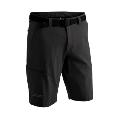 Afbeelding van Maier Sports Bermuda, outdoorbroek/functionele broek/shorts voor heren met bi elastische riem, sneldrogend en waterdicht, zwart.
