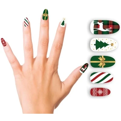 Afbeelding van Fiestas Guirca Kerstboom nagels met lijm (10 stuks)
