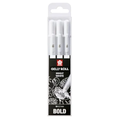 Afbeelding van Sakura Gelly Roll 3 gelpennen 0,5 mm wit