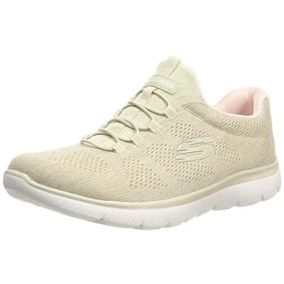 Afbeelding van Skechers Summits Fun Flare Damessneakers, taupe/roze = tppk, schoenmaat 45, Tppk roze/taupe, 45 EU, breed