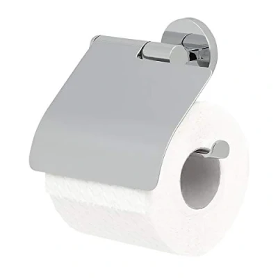 Afbeelding van Tiger Noon Wc rolhouder met klep Toiletrolhouder Zonder boren TigerFix (apart verkrijgbaar) Chroom