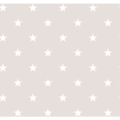 Afbeelding van Deauville Vliesbehang Sterren Behang Muurdecoratie Wit/Grijs 0,53 x 10,05 M.