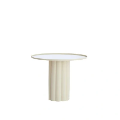 Afbeelding van Light&amp;living Bijzettafel Ø70,5x54 cm ROSARIO spiegel helder+crème