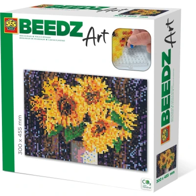 Afbeelding van Ses Creative Beedz Art Strijkkralen Zonnebloemen 30X45.5 Cm 7000 Stuks