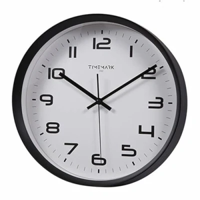 Afbeelding van Muurklok Timemark Zwart 30 x cm