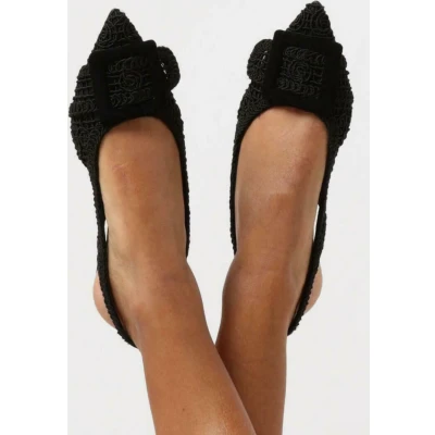 Afbeelding van Bibi Lou Slingback ballerina ́s, Dames, Maat: 35, Black Veloursleer