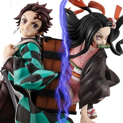 Afbeelding van Demon Slayer Kimetsu no Yaiba Precious G.E.M. Tanjiro Nezuko figure 17cm MegaHouse